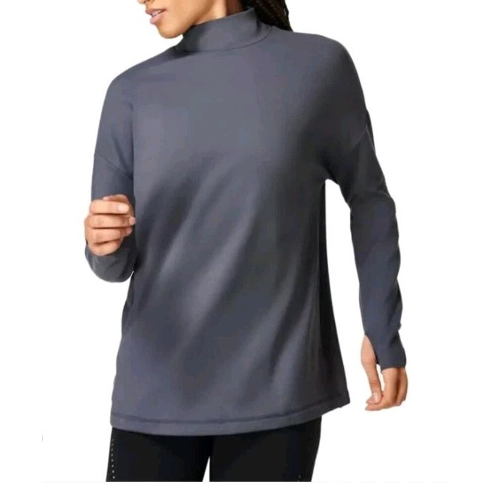 Sweaty Betty Gray Eco Therma High Neck Sweatshirt Size Small Athleisure